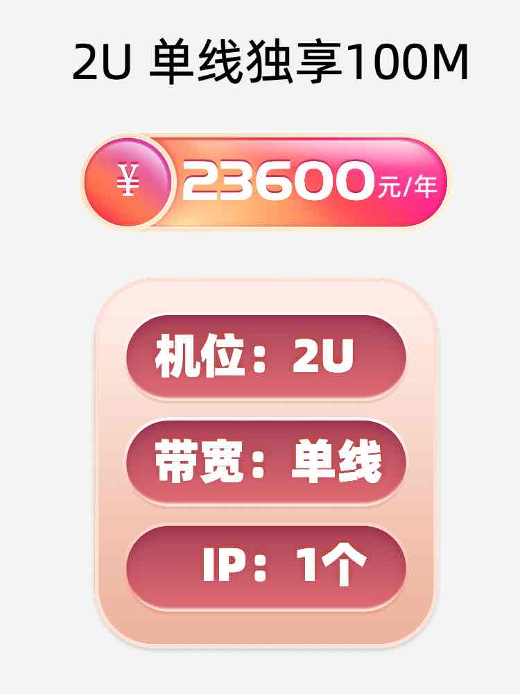 上海单线100M服务器托管价格
