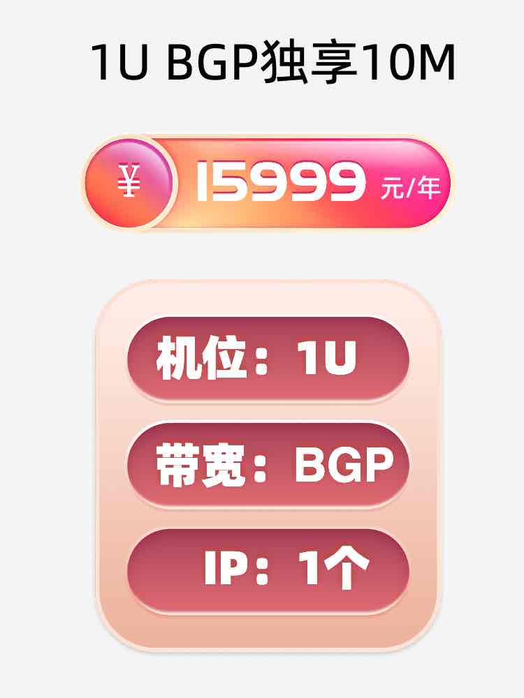 上海BGP独享服务器托管价格
